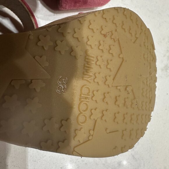 Jimmy Choo Women's Platform Sandals - Pink Suede, Size 8, New without Box - Picture 3 of 6